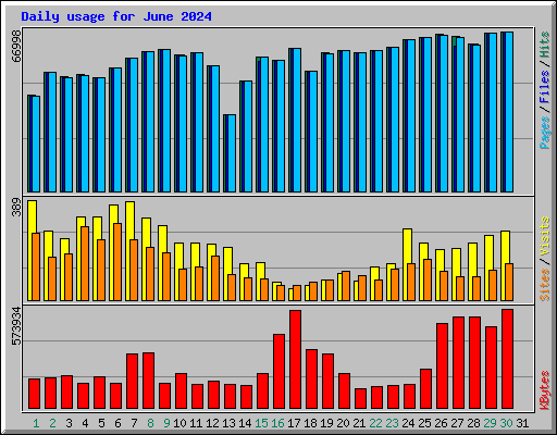 Daily usage for June 2024