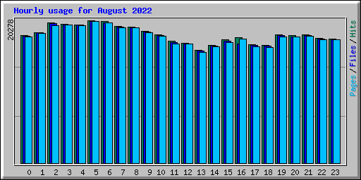 Hourly usage for August 2022