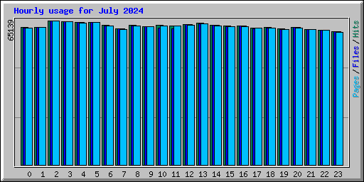 Hourly usage for July 2024