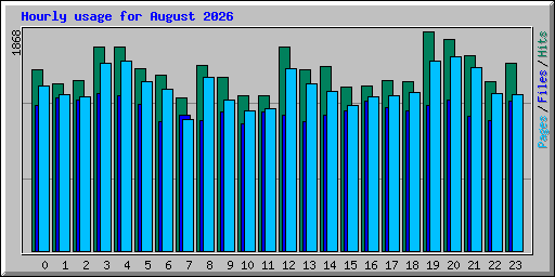 Hourly usage for August 2026